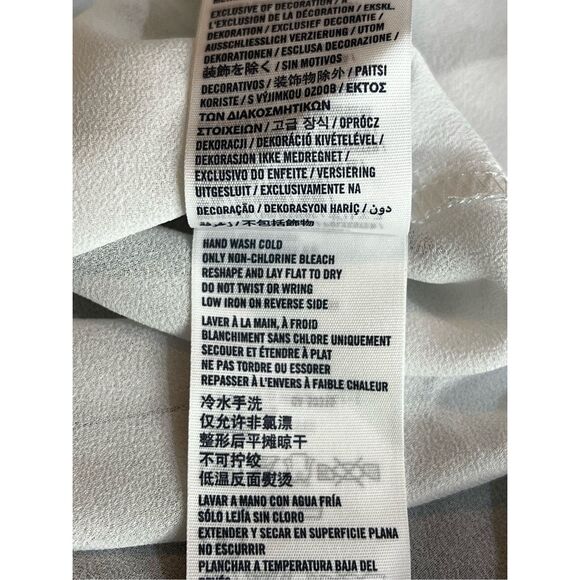 Abercrombie Kids Top Girl Size Medium Ivory Floral Lace Button-Down Shirt Blouse - Picture 5 of 10